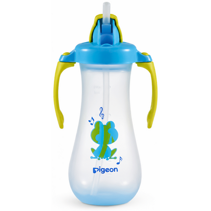 Pigeon Tall Straw Bottle - Blue