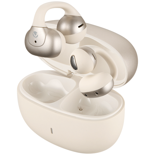Volkano Blitz Series Clip OWS Earphones with Wireless Charging - Nude