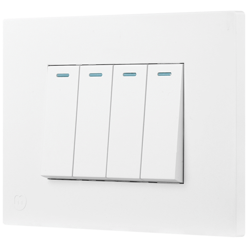 Ellies 4 Lever 2 Way Switch 2x4 (60mmx100mm) -WT