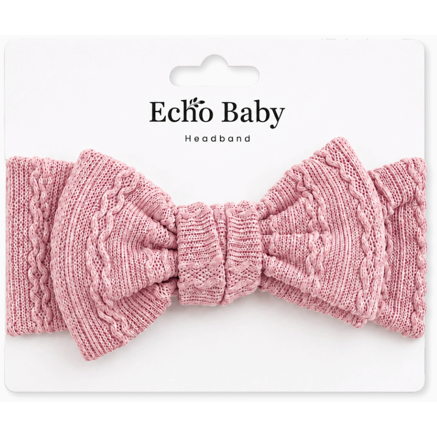 Echo Baby Bow Headband - Baby Pink