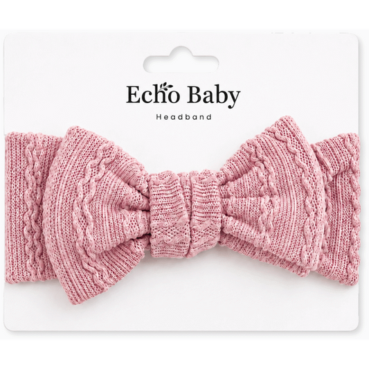 Echo Baby Bow Headband - Baby Pink