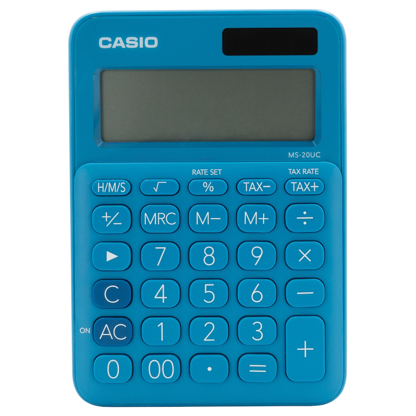Casio MS-20UC - Desktop calculator 12 Digit - Blue