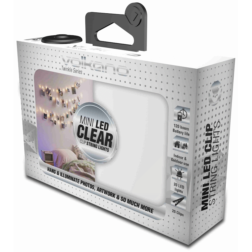Volkano Twinkle Series Clear Photo Clips with LED Lights