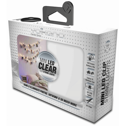 Volkano Twinkle Series Clear Photo Clips with LED Lights