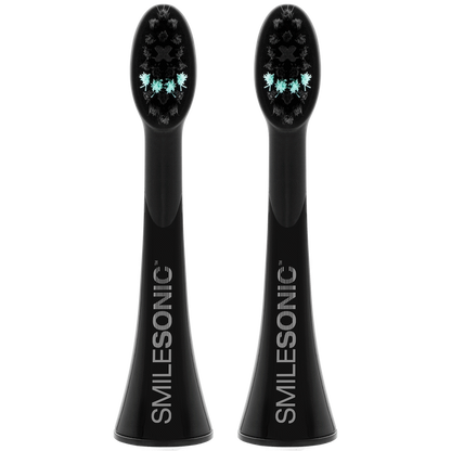 2 Replacement toothbrush heads - Black