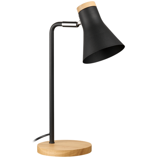 Switched Liron Series Metal Desk Lamp - Black