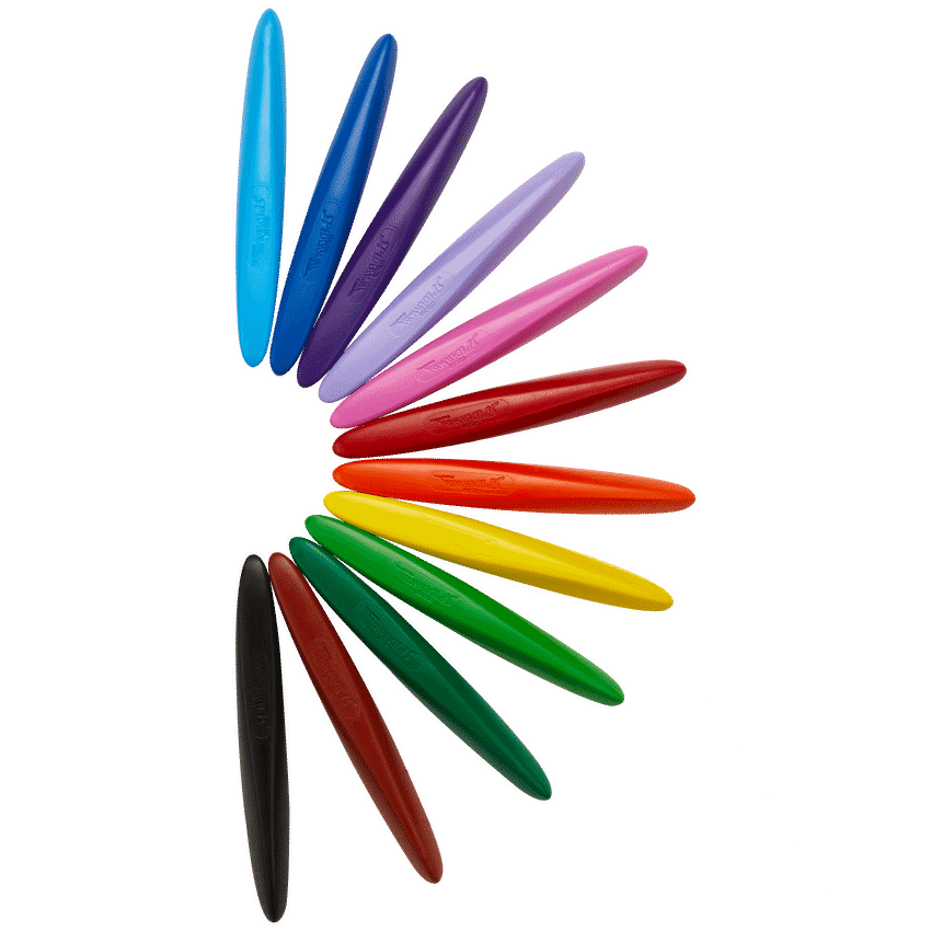 Spider-Man 12 Plastic Crayons Twin Tip Triangular - Multi