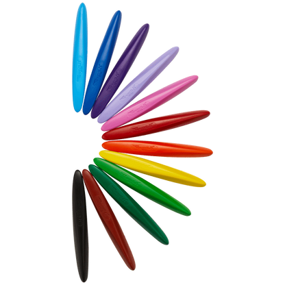 Spider-Man 12 Plastic Crayons Twin Tip Triangular - Multi