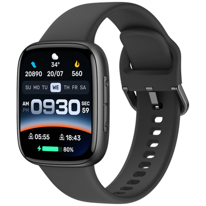 VolkanoX Solaris Series Fitness Smartwatch - Black