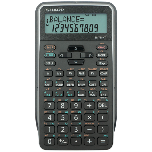 Sharp EL-738 XTB - Advanced Financial Calculator NEW DESIGN