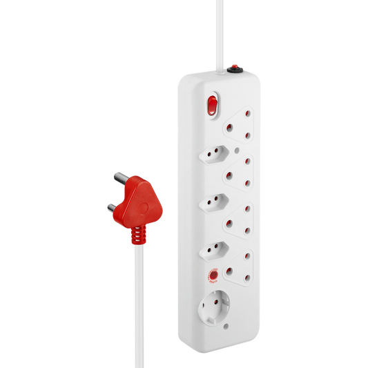 Nexon 8 Way  Medium Surge Multiplug 0.5M - White