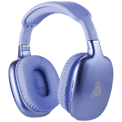 Pro Bass Retro Bluetooth Wireless Headphone with PU Case - Purple