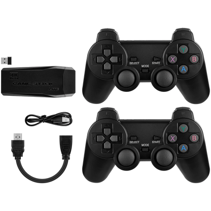 4K VX Game Console with Wireless Controllers - Black