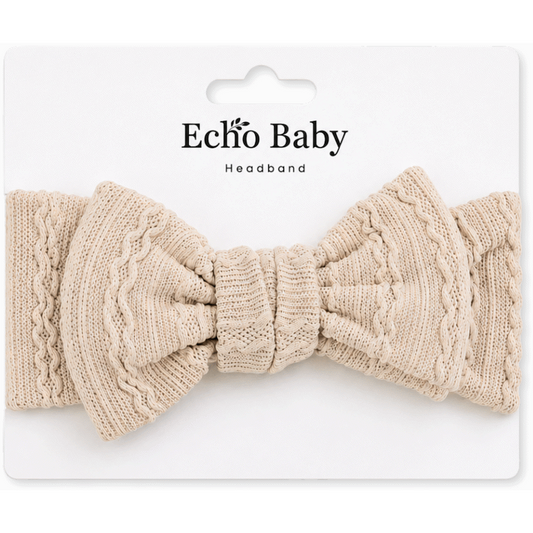 Echo Baby Bow Headband - Sand