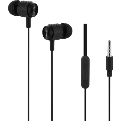 Pro Bass Catalyst series Packaged Aux earphone With Mic - Black