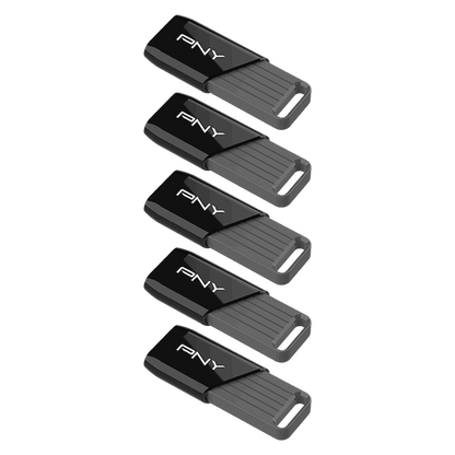 PNY 64GB USB 2.0 Flash Drive Value Pack - 5 Carded Units