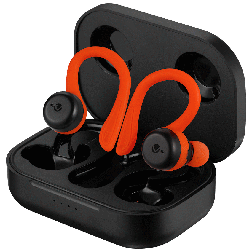 Volkano Momentum Series IPX7 Sports Hook TWS Earphones + Charging Case - Red