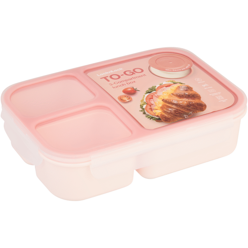 LocknLock To-Go Lunch Box 1.5lt - Pink