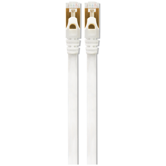 VolkanoX Giga series Cat 7 Ethernet cable 1meter - white, gold tips