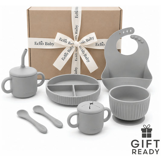 Echo Baby Silicone Feeding Bundle - Set of 6 - Stone