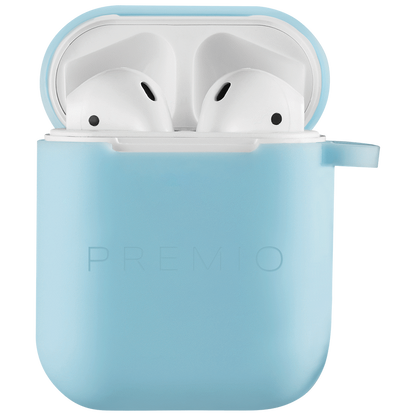 Premio V4 Series TWS Earphones with Charging Case and Cover - White with Blue Cover