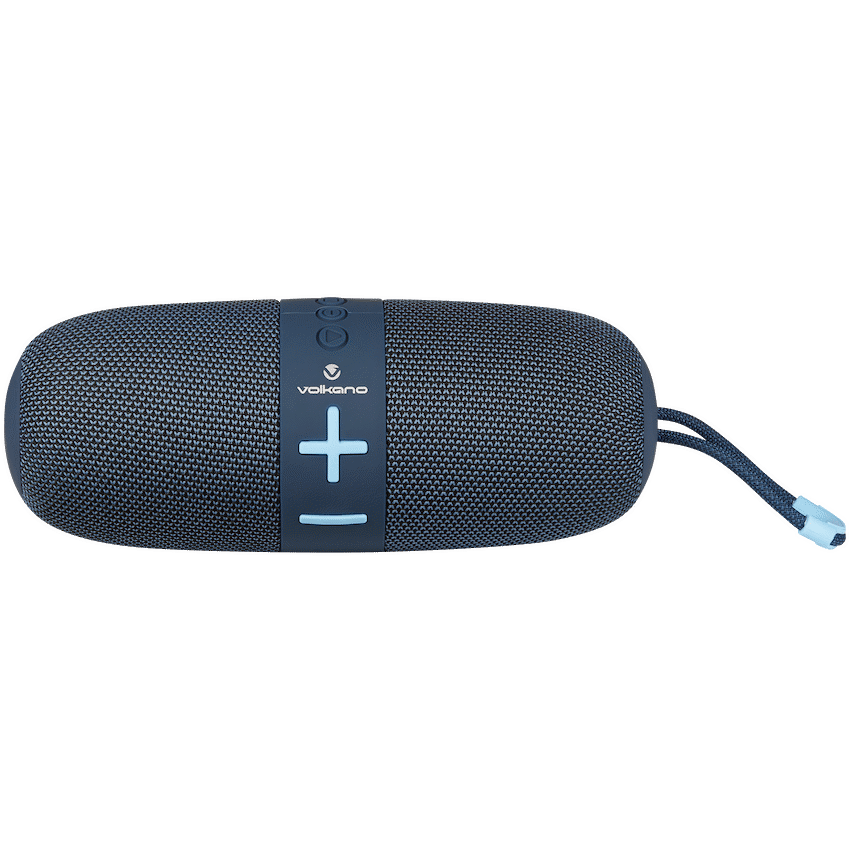 Volkano Flow Series Portable Bluetooth Speaker - Blue with Blue Buttons