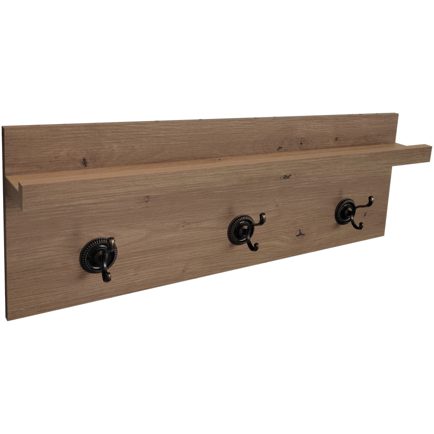Everfurn Maya Floating Wall Shelf with Hooks