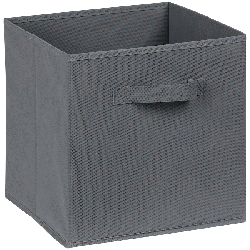 Everfurn Storeman Grey, Collapsible Fabric Organiser Storage Basket - Single