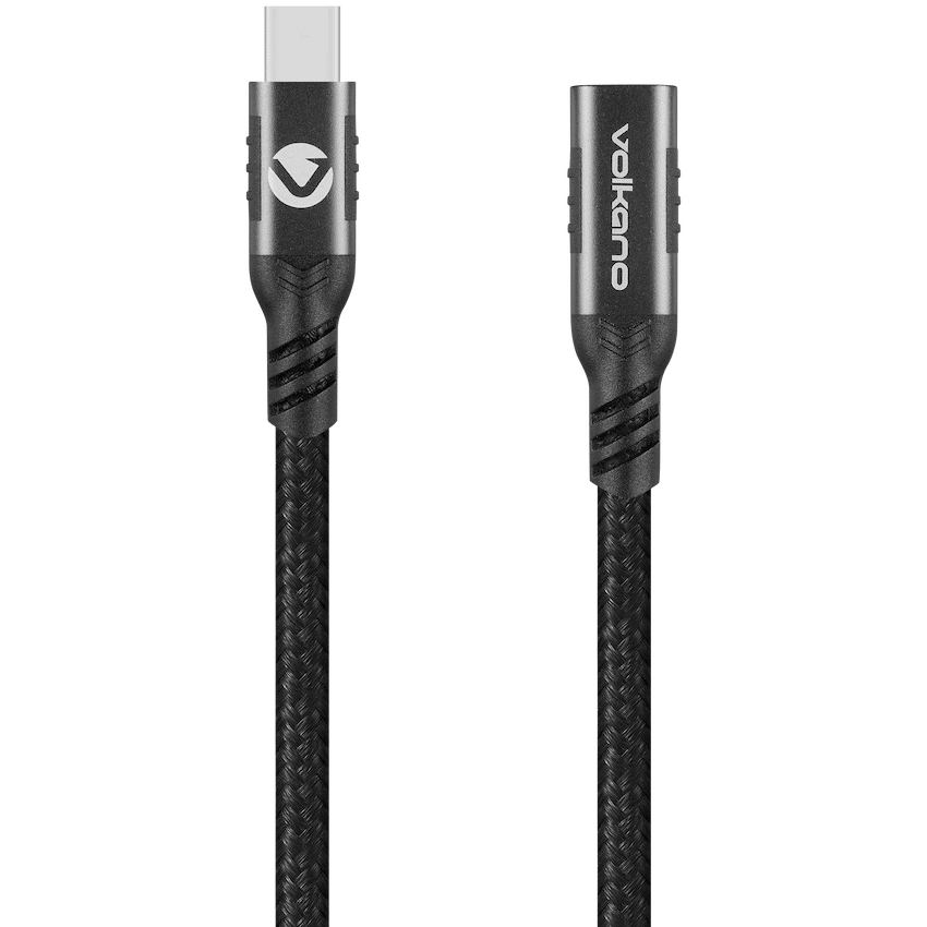 Volkano Weave Series USB-C Male to USB-C Female
