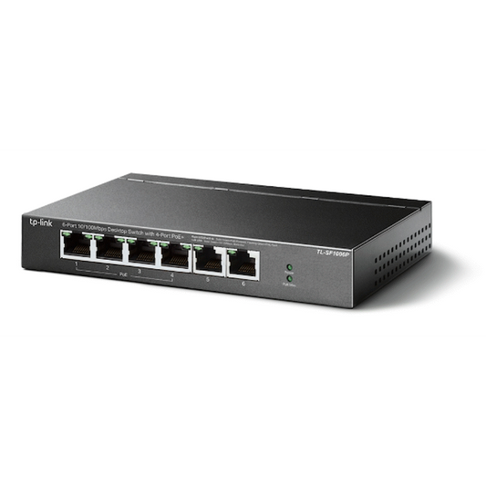 TP-Link TL-SF1006P 6-Port 10/100Mbps Desktop Switch with 4-Port PoE+
