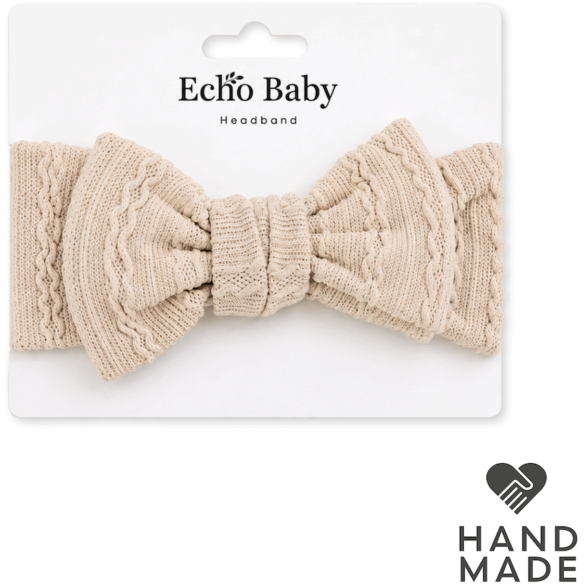 Echo Baby Bow Headband - Sand