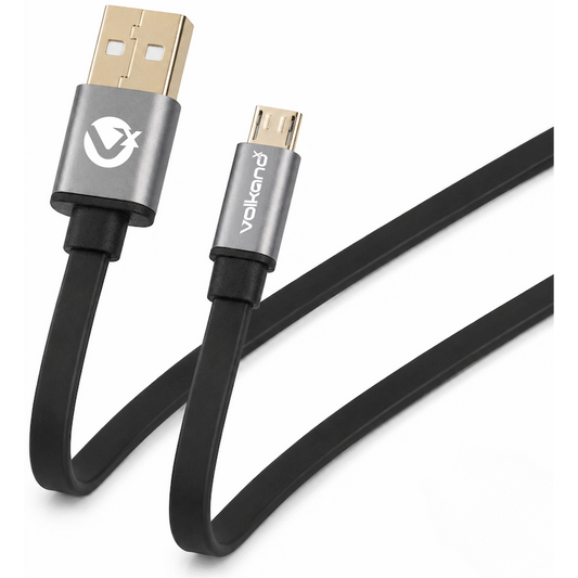 VolkanoX Couple Series Micro USB Premium Twin Pack 1m Charge/Data Cable - Black