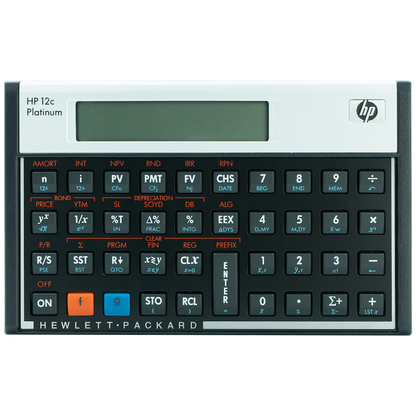 HP 12C Platinum Financial Calculator (Algebraic or RPN)