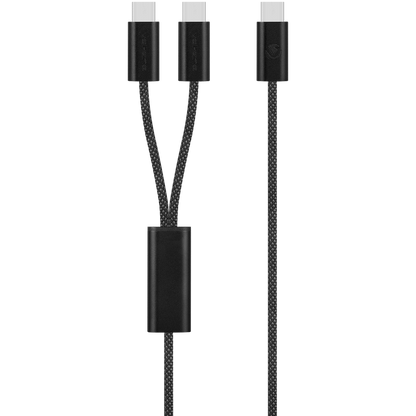 Volkano Weave Series USB C to 2 USB C 100W 1.5m
