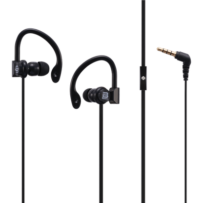 Bounce Break Series Hook-On Earphones - Black