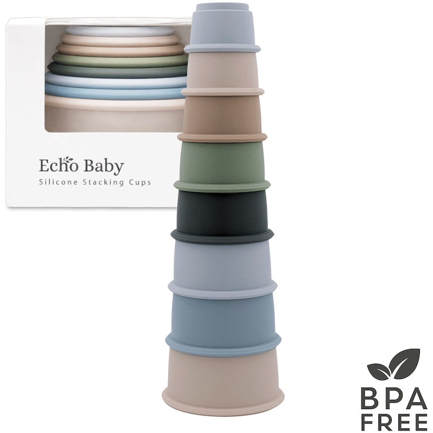 Echo Baby Silicone Stacking Cups - Ocean