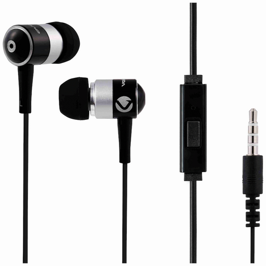 Volkano Earphones with Mic - Stannic Series - Black