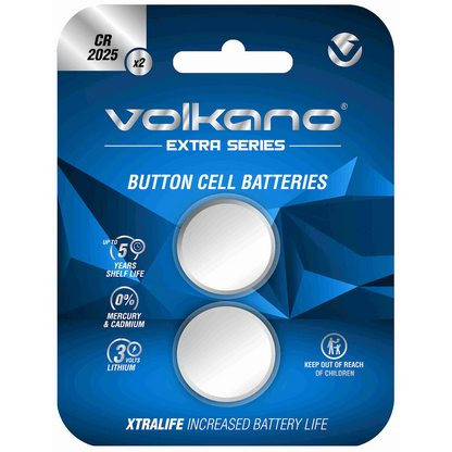 Volkano Extra Series CR2025 Pack of 2 Batteries