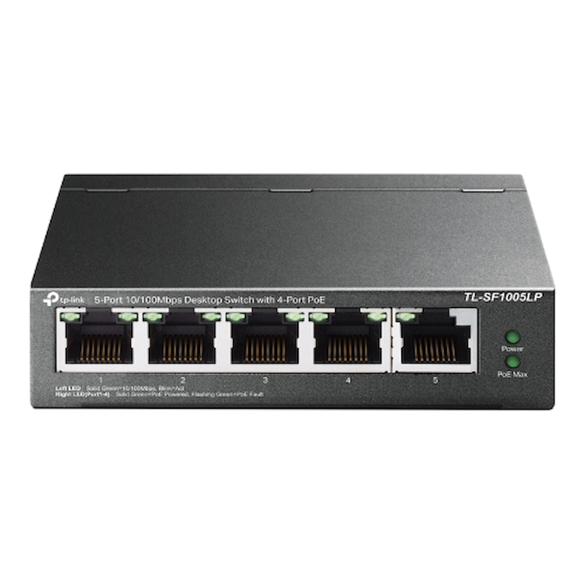 TP-Link TL-SF1005LP 5-Port 10/100Mbps Desktop Switch with 4-Port PoE