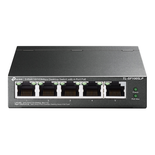 TP-Link TL-SF1005LP 5-Port 10/100Mbps Desktop Switch with 4-Port PoE