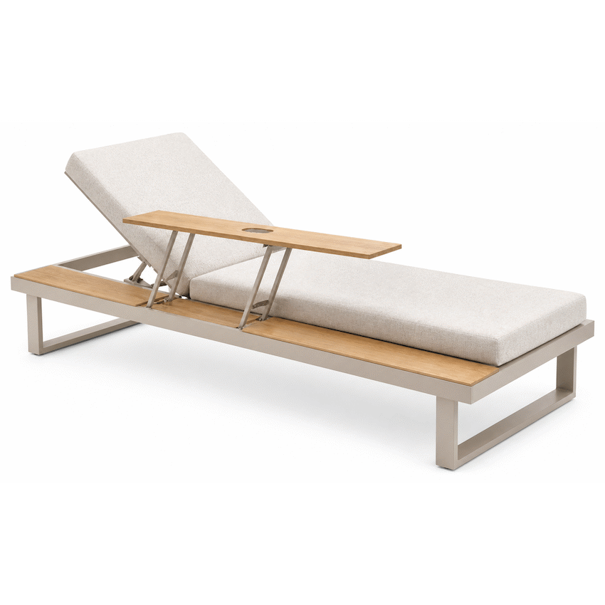 Archer Aluminum Lounger With side table