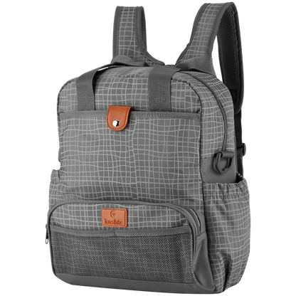 Totes Babe Wavy Series Diaper Backpack Grey