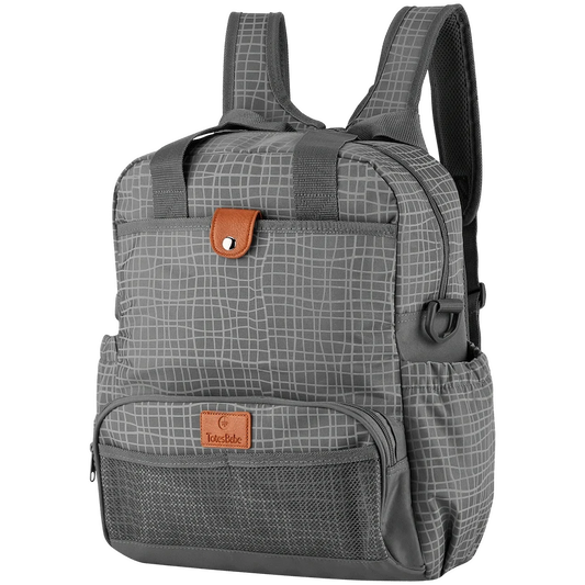 Totes Babe Wavy Series Diaper Backpack Grey