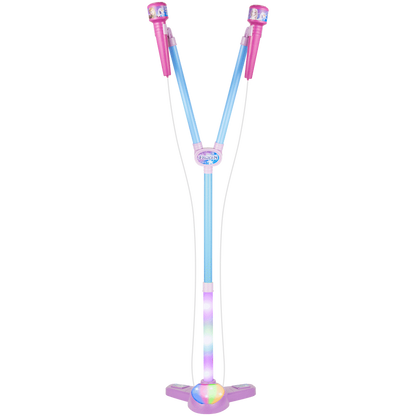 Disney Frozen Double Karaoke Mic Stand with Colourful Lights