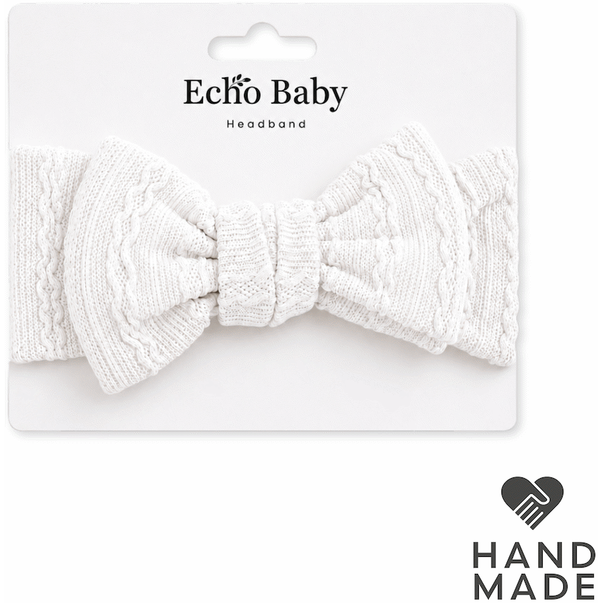 Echo Baby Bow Headband - Snow