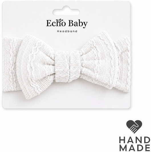 Echo Baby Bow Headband - Snow