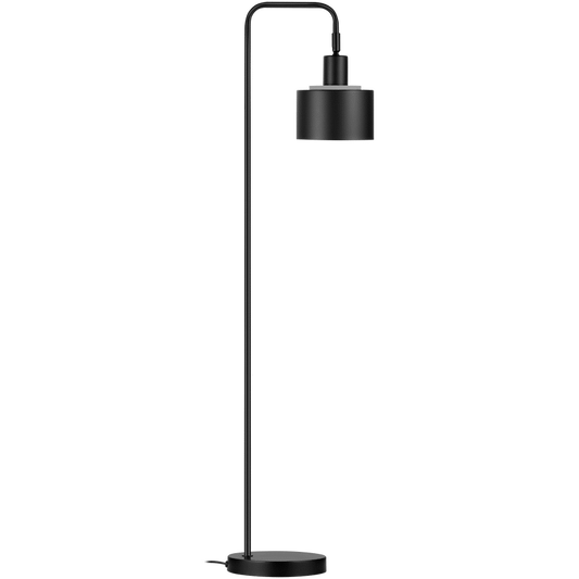 Switched Mira Series Metal Floor Lamp - Black