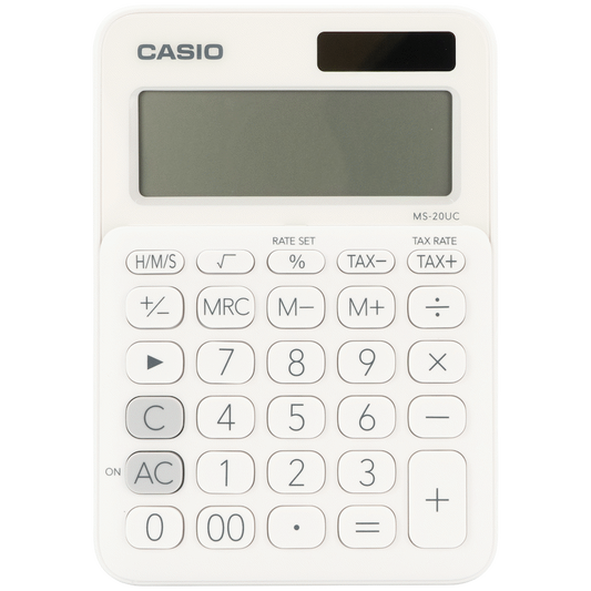 Casio MS-20UC - Desktop calculator 12 Digit - White