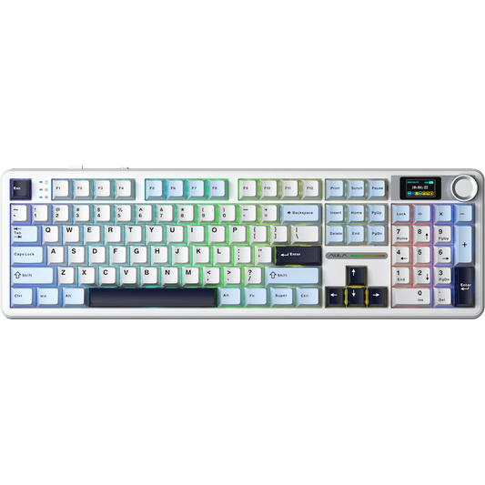 Aula Mechanical Gasket LCD Full Keyboard Multimode - Black/Grey