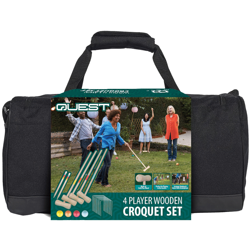 Quest 4-Player Wooden Croquet Set - Multi